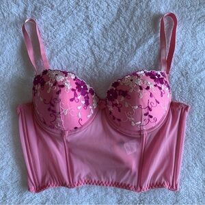 Rampage pink bra corset size Medium